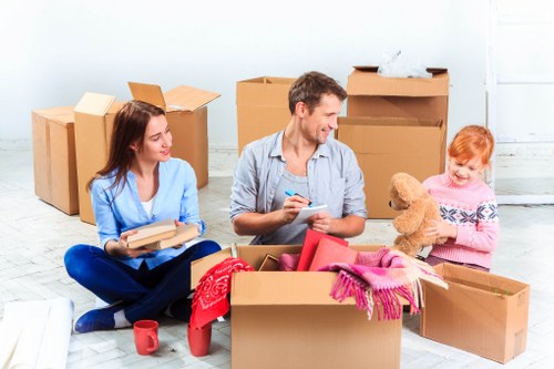 Professional loading and unloading during a Notting Hill removal