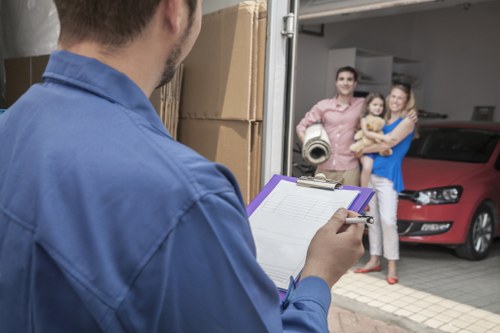 Moving crew using PPE and handling equipment indoors