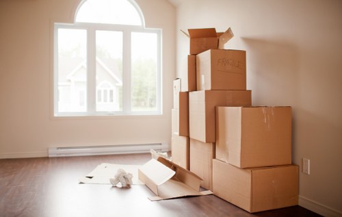 Removals team preparing a move in Notting Hill