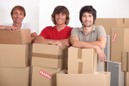 Careful handling of office equipment during a Notting Hill move